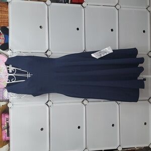Dress the Population Navy Blue Midi Dress